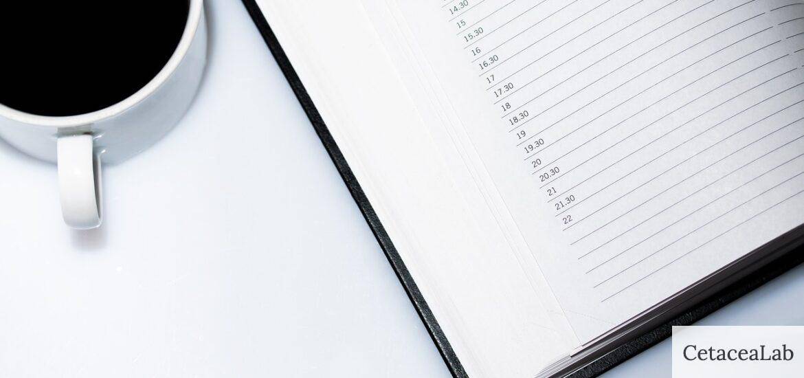 agenda, appointment calendar, coffee
